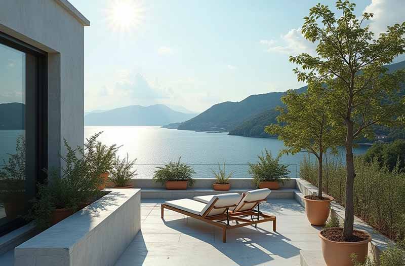 Panorama mozzafiato e privacy totale su una terrazza panoramica – queste proprietà richiedono una verifica attenta delle iscrizioni nel registro fondiario.